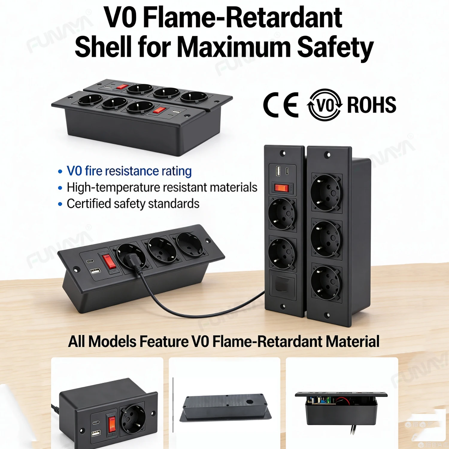 FUNAYA Скрытые настольные розетки с USB Type-c 20 Вт Утопленная настольная мебель Встроенная настольная розетка Защита от перегрузки
FUNAYA Скрытые настольные розетки с USB Type-c 20 Вт Утопленная настольная мебель Встроенная настольная розетка Защита от перегрузки
