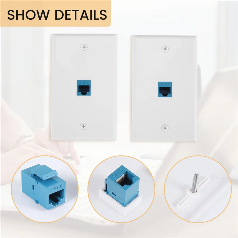 A32R-2-Pack Настенная панель Ethernet, лицевые панели линейного соединителя RJ45 Cat6 «мама-мама»
A32R-2-Pack Настенная панель Ethernet, лицевые панели линейного соединителя RJ45 Cat6 «мама-мама»