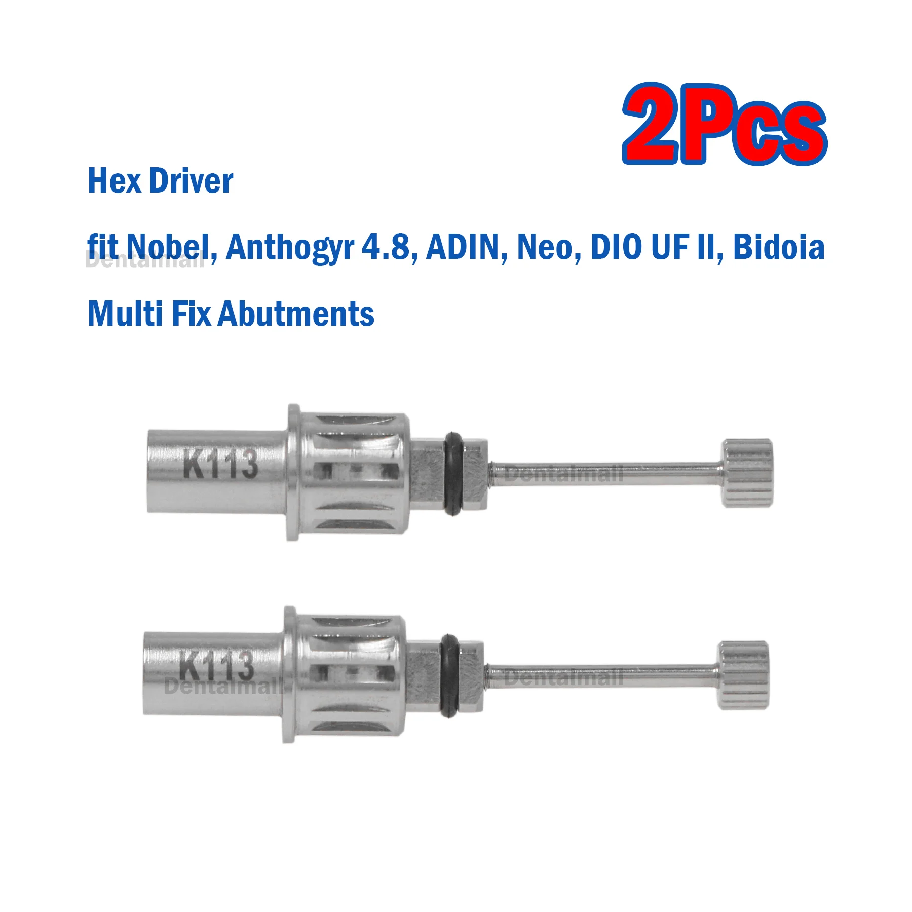 2Pcs Screwdriver Multi-unit Implant Abutment Driver Lock K113 Compatible NEO Nobel Biocare Manual
2Pcs Screwdriver Multi-unit Implant Abutment Driver Lock K113 Compatible NEO Nobel Biocare Manual
