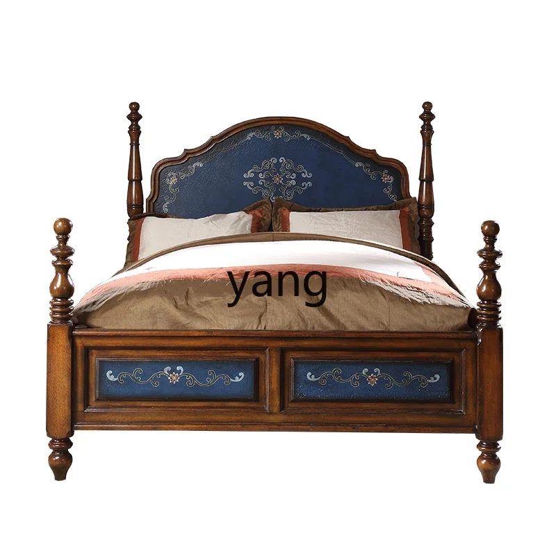 LH painted solid wood bed bedroom single double bed retro bedside table combination
LH painted solid wood bed bedroom single double bed retro bedside table combination