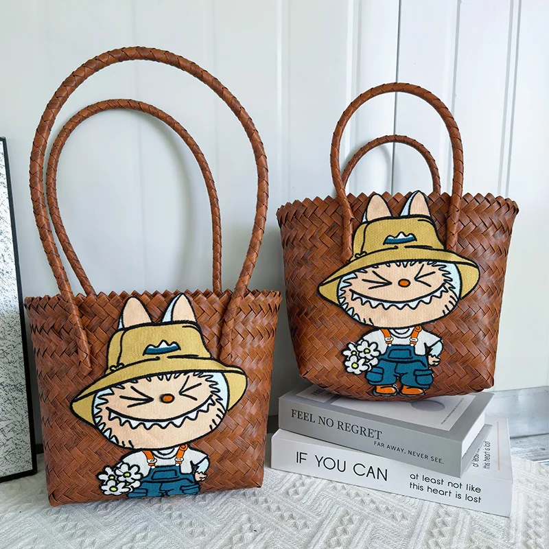 Labubu cartoon hand woven bag women's handbag Diy accessories vacation long and short tote bag
Labubu cartoon hand woven bag women's handbag Diy accessories vacation long and short tote bag