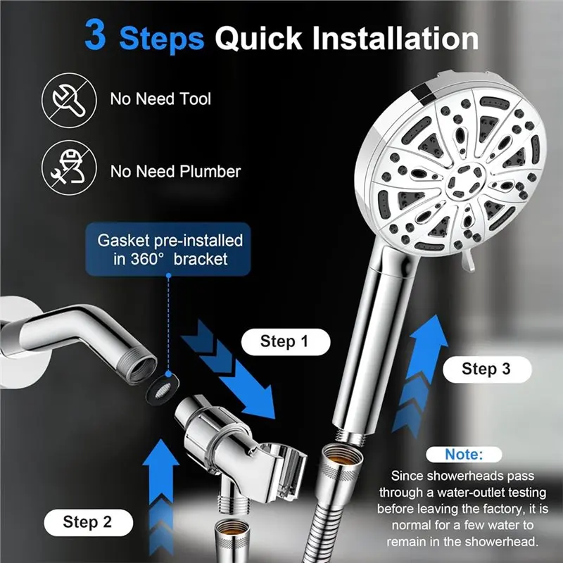 【CUSTOMER FAVORITE】High Pressure Filtered Shower Head(10-Mode), Includes 5 Replacement Filters& 15-Stage Hard Water Filter Syste
【CUSTOMER FAVORITE】High Pressure Filtered Shower Head(10-Mode), Includes 5 Replacement Filters& 15-Stage Hard Water Filter Syste