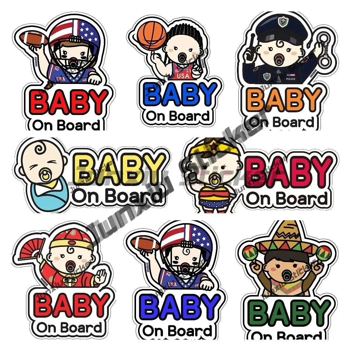 Cartoon Baby on Board PVC Stickers Children in Car Safety Warning Stickers Personalized Decal Decoration Car Accessories
Cartoon Baby on Board PVC Stickers Children in Car Safety Warning Stickers Personalized Decal Decoration Car Accessories