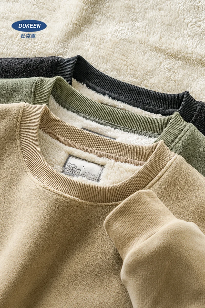 DUKEEN 600 г тяжелые флисовые толстовки для мужчин, осень-зима 2025 г, однотонный базовый толстый теплый пуловер, мужская одежда
DUKEEN 600 г тяжелые флисовые толстовки для мужчин, осень-зима 2025 г, однотонный базовый толстый теплый пуловер, мужская одежда