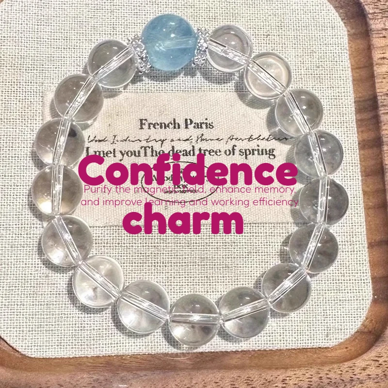 Exquisite Women's Aquamarine Beaded Bracelet Confidence and Charm Accessory 8/10mm Natural White Crystal Handmade Jewelry Amulet
Exquisite Women's Aquamarine Beaded Bracelet Confidence and Charm Accessory 8/10mm Natural White Crystal Handmade Jewelry Amulet