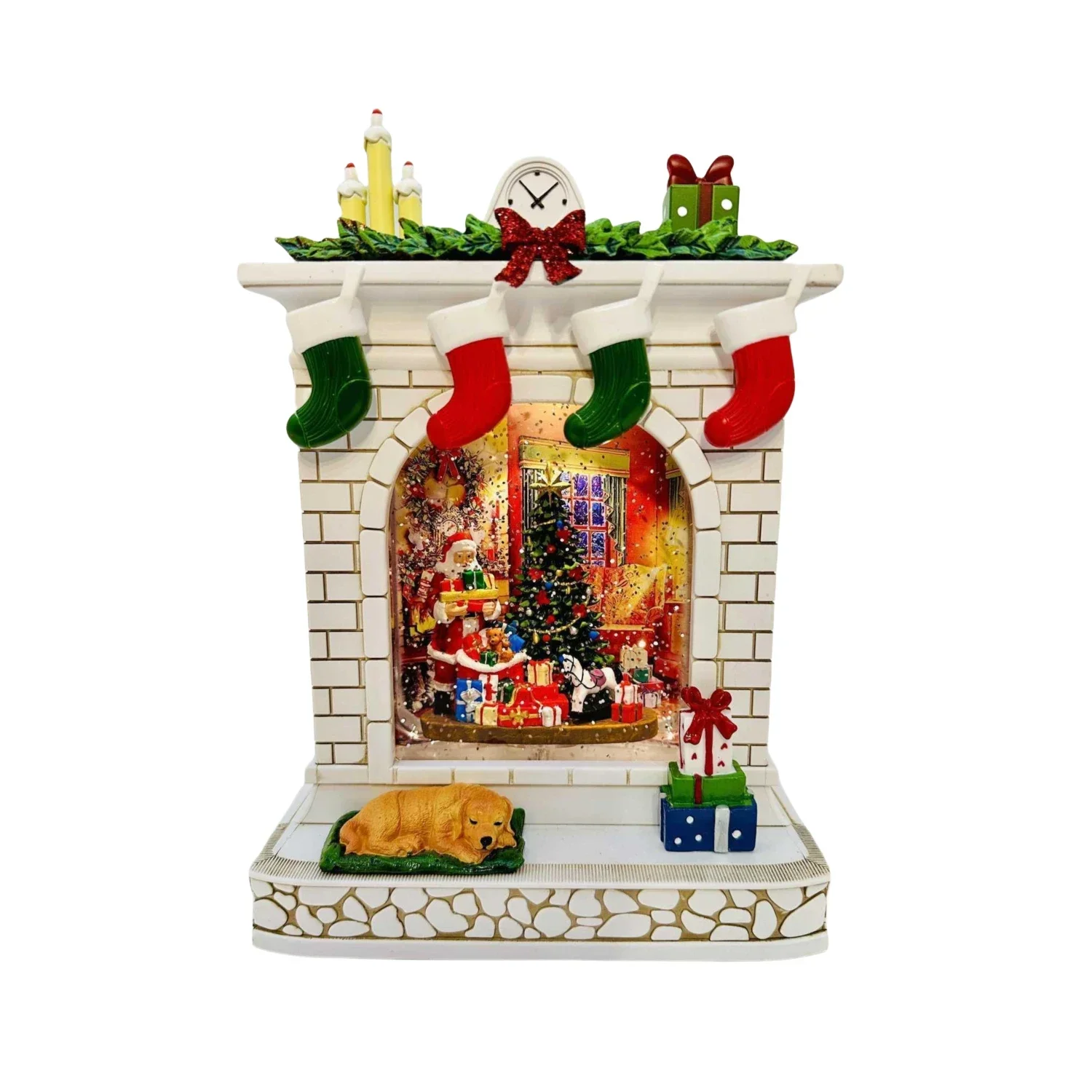 Christmas Fireplace Light Xmas resin craft christmas village scene with Santa Claus and led light
Christmas Fireplace Light Xmas resin craft christmas village scene with Santa Claus and led light