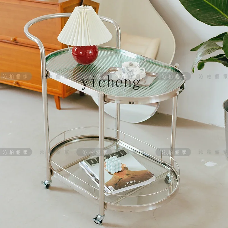 AA large-capacity food delivery cart movable glass tea cart stainless steel double-layer trolley
AA large-capacity food delivery cart movable glass tea cart stainless steel double-layer trolley