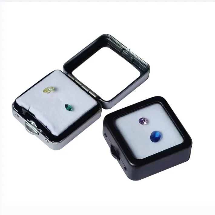 2Pcs Silver Black Metal Diamond Jewelry Storage Box Gemstone Packaging Gift Box Stone Zircon Gem Display Organizer Showcase
2Pcs Silver Black Metal Diamond Jewelry Storage Box Gemstone Packaging Gift Box Stone Zircon Gem Display Organizer Showcase
