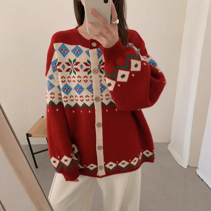Women Cardigan Knitted New Fashion Korean Style Loose Knit Sweater for Autumn and Winter
Women Cardigan Knitted New Fashion Korean Style Loose Knit Sweater for Autumn and Winter