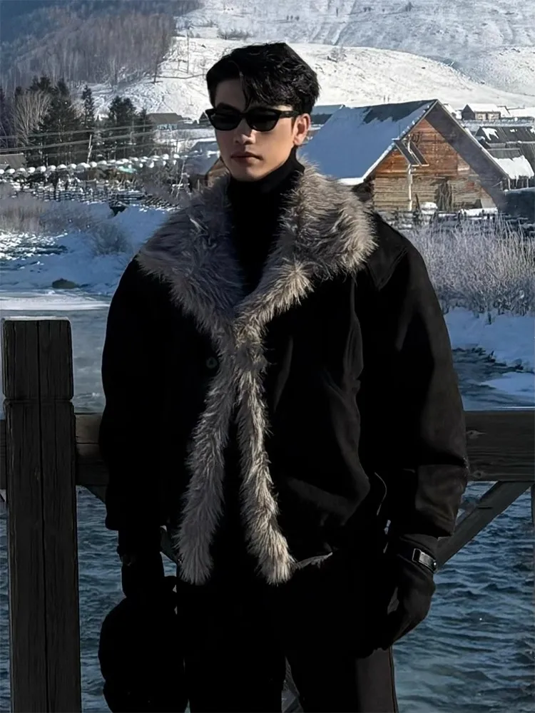 Men's Thiened Winter Cotton Jaet eepskin ort Coat Warm Youth Casual Faion Zipper Closure Long Sve Full Length
Men's Thiened Winter Cotton Jaet eepskin ort Coat Warm Youth Casual Faion Zipper Closure Long Sve Full Length