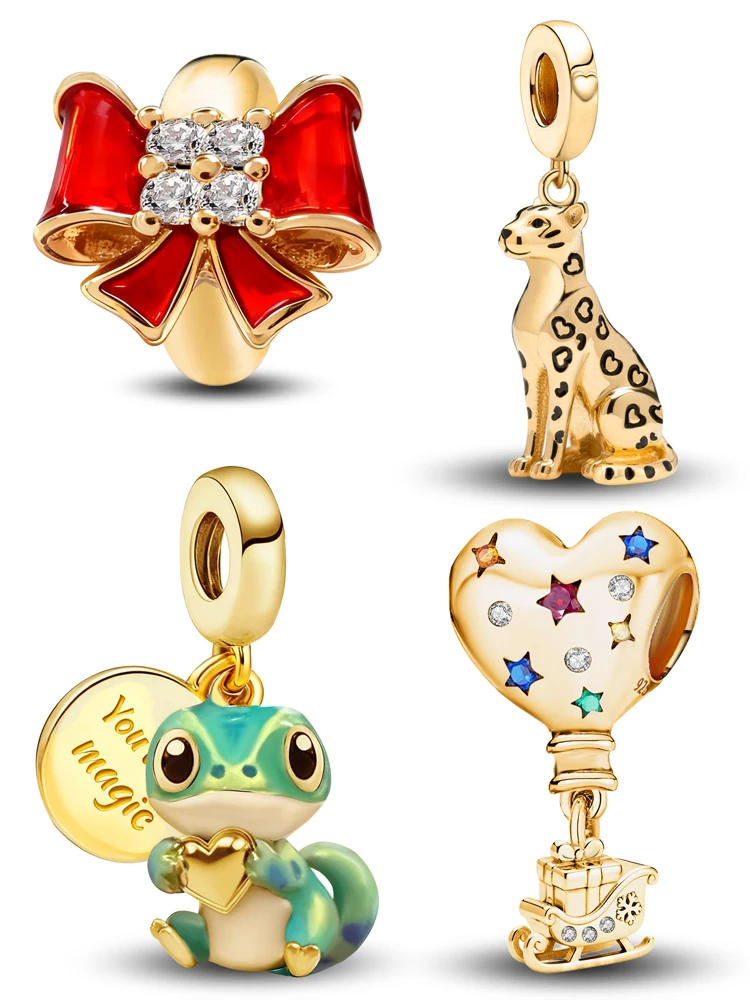 925 Sterling Silver Golden Three Dimensional Bow hot Air Balloon Charm Bead Fit DIY Bracelet Making Gift Of High Quality Jewelry
925 Sterling Silver Golden Three Dimensional Bow hot Air Balloon Charm Bead Fit DIY Bracelet Making Gift Of High Quality Jewelry