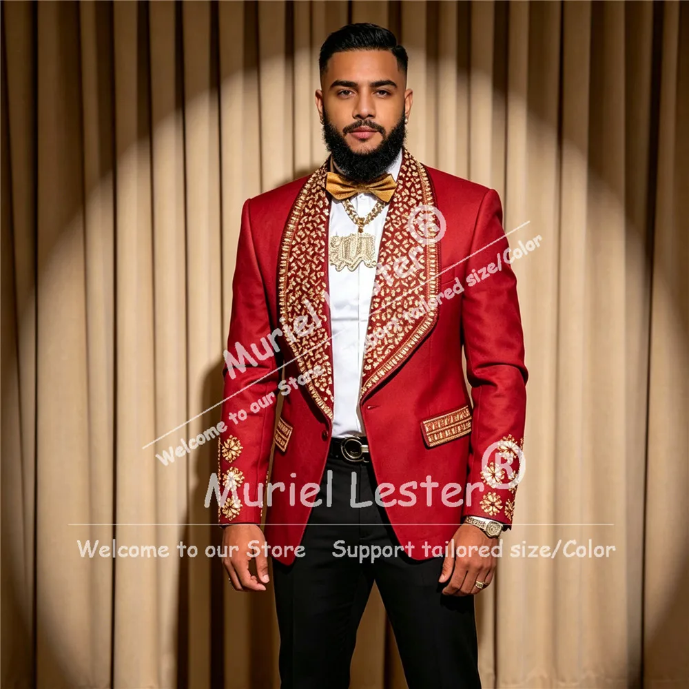 Exclusive Suits Men Formal Party Tuxedos Customized Gold Diamond Beaded Label Prom Blazer Pants 2 Piece Groom Wear Outfits 2026
Exclusive Suits Men Formal Party Tuxedos Customized Gold Diamond Beaded Label Prom Blazer Pants 2 Piece Groom Wear Outfits 2026