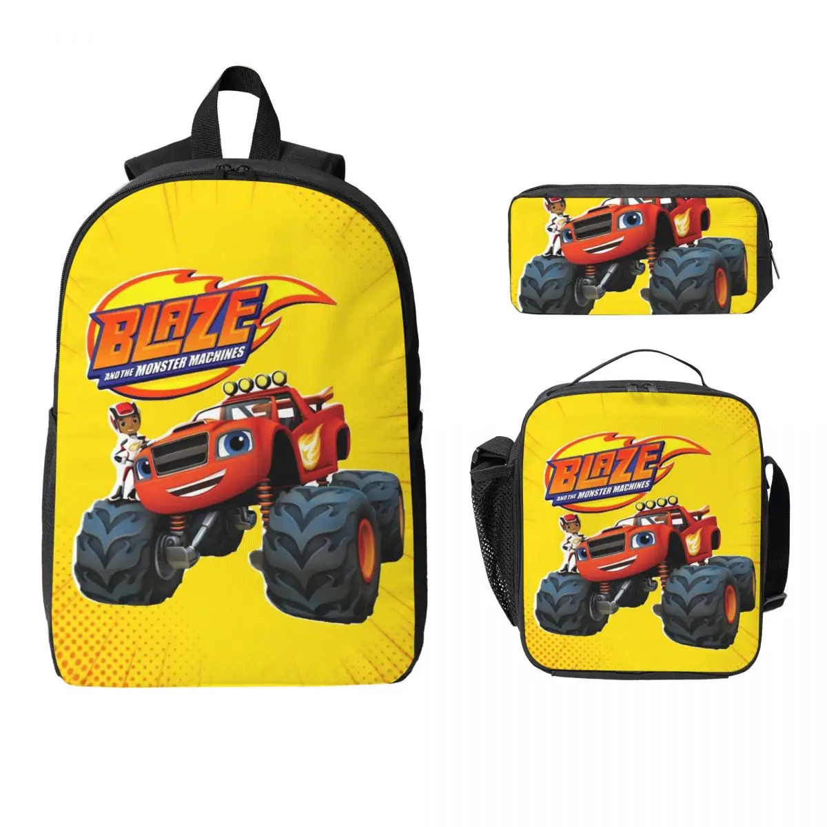 3Pcs Blaze And The Monster Machines merch Backpack Set for Boy Girl Pen Bags Bookbag Sets with Lunch Box For School Knapsack
3Pcs Blaze And The Monster Machines merch Backpack Set for Boy Girl Pen Bags Bookbag Sets with Lunch Box For School Knapsack