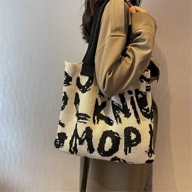 Large Capacity Knitted Tote Bag Stylish Knitting Letter Handbag ,for Women Daily Shoulder Purse Use Work, Outdoor, Travel
Large Capacity Knitted Tote Bag Stylish Knitting Letter Handbag ,for Women Daily Shoulder Purse Use Work, Outdoor, Travel