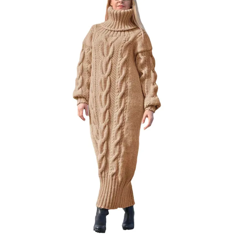 Элегантный повседневный женский вязаный свитер с высоким воротом, утолщенный, из смесовой шерсти, с узором «косы», длинный, свободного кроя, осень-зима, новинка
Элегантный повседневный женский вязаный свитер с высоким воротом, утолщенный, из смесовой шерсти, с узором «косы», длинный, свободного кроя, осень-зима, новинка