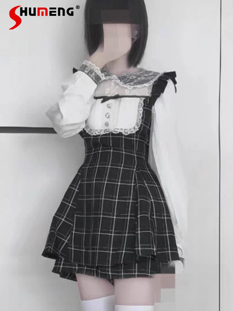 Japanese Mine Style Mass-Produced Lace Patchwork Doll Collar Long Sleeve Bow Slim Dress High Waist Shorts Two-Piece Sets Women
Japanese Mine Style Mass-Produced Lace Patchwork Doll Collar Long Sleeve Bow Slim Dress High Waist Shorts Two-Piece Sets Women