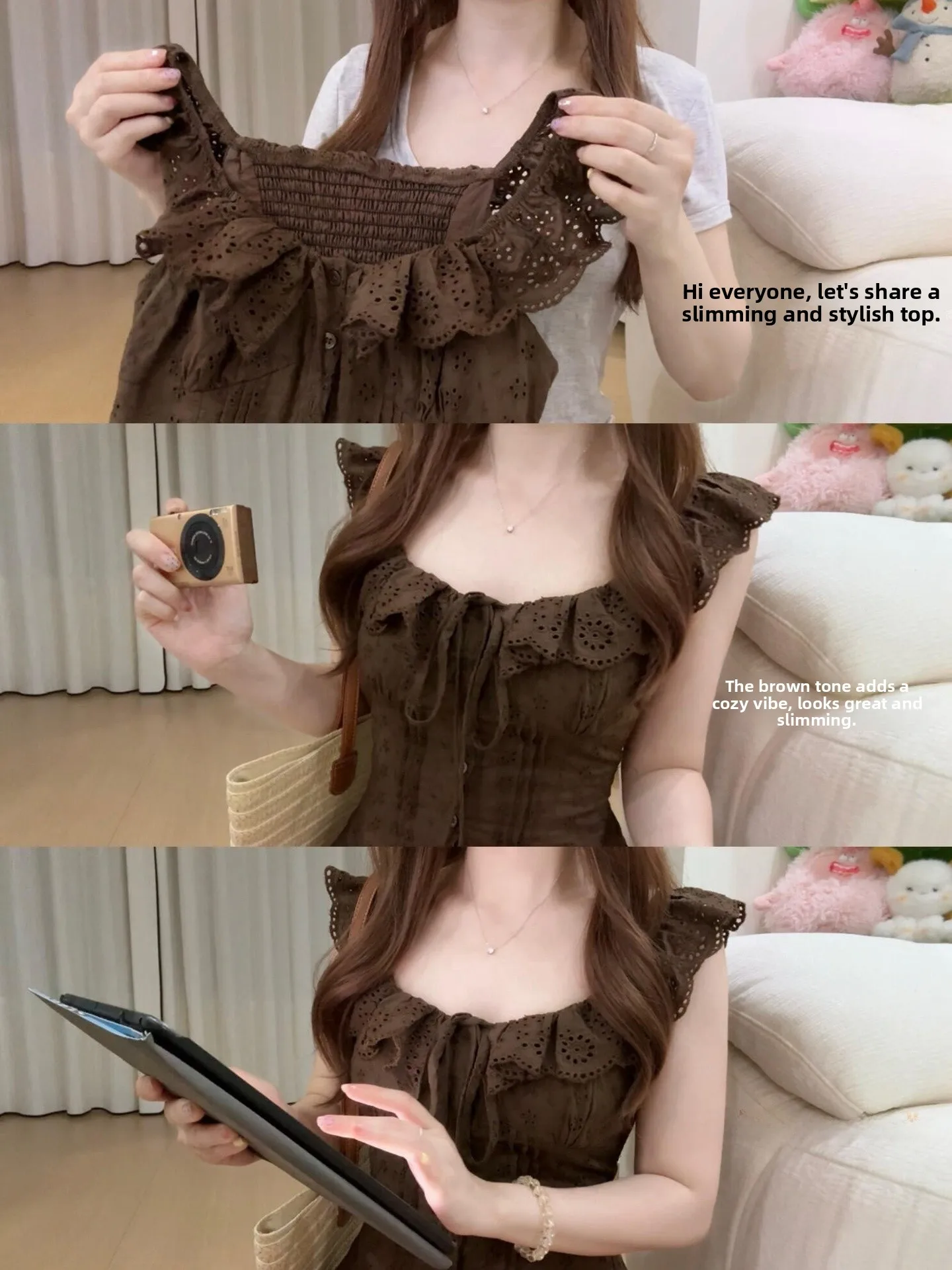 Retro Lace Trim Hollow out Small Flying Sleeve Shirt Women's Summer Slim Fit round Neck Elegant Top French Style Fashion
Retro Lace Trim Hollow out Small Flying Sleeve Shirt Women's Summer Slim Fit round Neck Elegant Top French Style Fashion