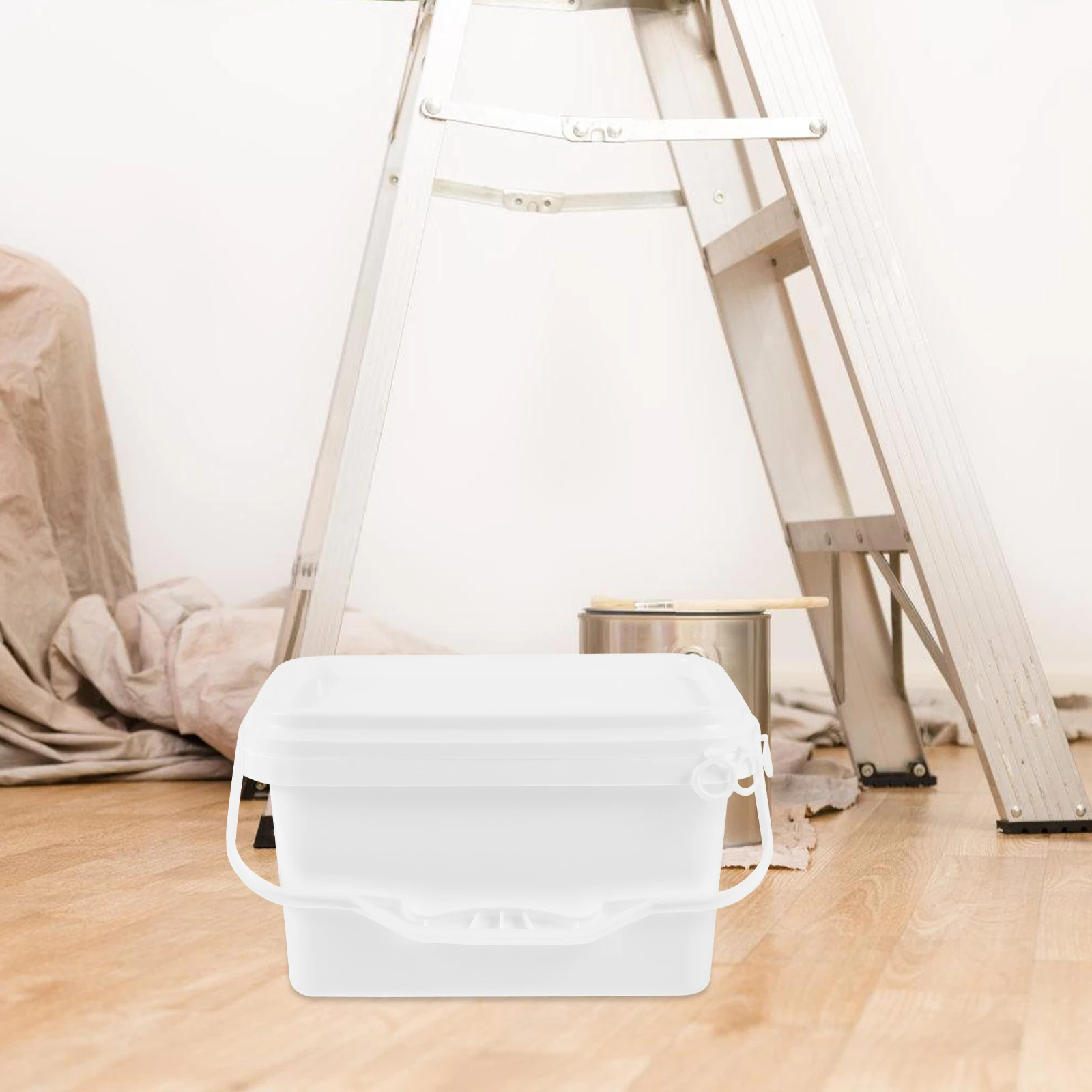 Paint Bucket 0.5 Gallon White 2L Rectangular Wide Mouth Handle Lightweight Storage Pigment Home Use Plastic Container
Paint Bucket 0.5 Gallon White 2L Rectangular Wide Mouth Handle Lightweight Storage Pigment Home Use Plastic Container