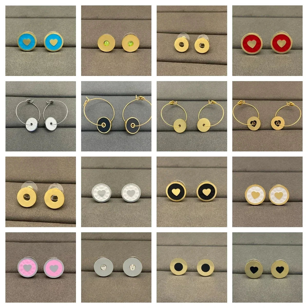 Classic Circular Pattern Lola Earrings With Colorful Heart Studs As A Mother's Day Gift Gift Gift
Classic Circular Pattern Lola Earrings With Colorful Heart Studs As A Mother's Day Gift Gift Gift