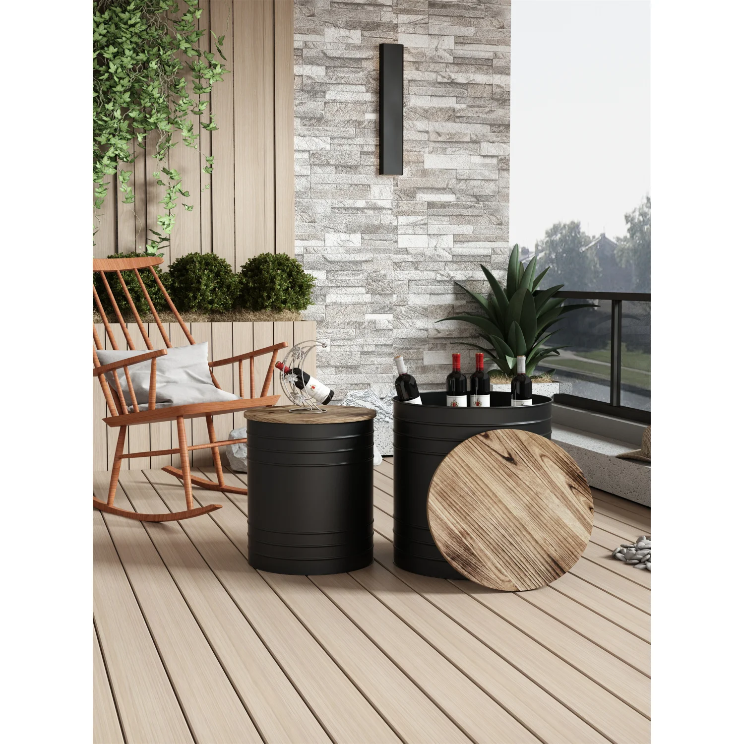 Farmhouse Rustic Distressed Metal Accent Cocktail Table with wood top-BLK, Set of 2
Farmhouse Rustic Distressed Metal Accent Cocktail Table with wood top-BLK, Set of 2
