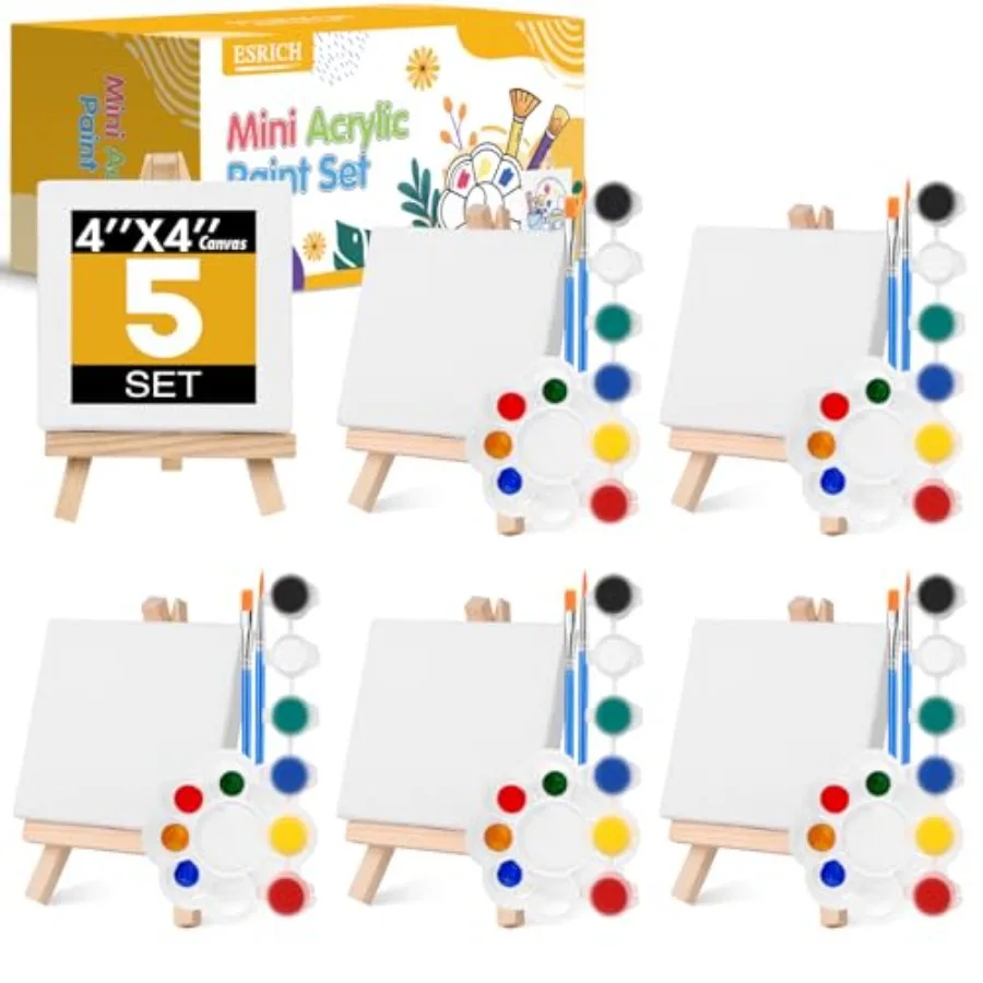 Mini Acrylic Paint, Mis Canvas Patg Kit, St. Patrick's Party Gifts, * Canvas with Easel, Acrylic Pats, Brush, Palette, Mi Easel
Mini Acrylic Paint, Mis Canvas Patg Kit, St. Patrick's Party Gifts, * Canvas with Easel, Acrylic Pats, Brush, Palette, Mi Easel
