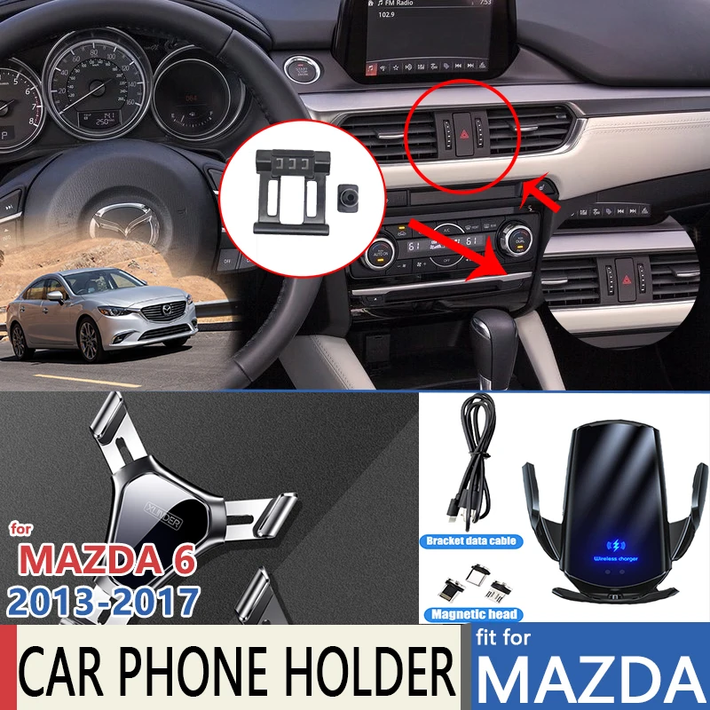Беспроводное Автомобильное зарядное устройство для Mazda 6 GJ1 GL MK3 2013 2014 2015 2016 2017, держатель телефона GPS, гравитационные аксессуары для смартфон...
Беспроводное Автомобильное зарядное устройство для Mazda 6 GJ1 GL MK3 2013 2014 2015 2016 2017, держатель телефона GPS, гравитационные аксессуары для смартфон...
