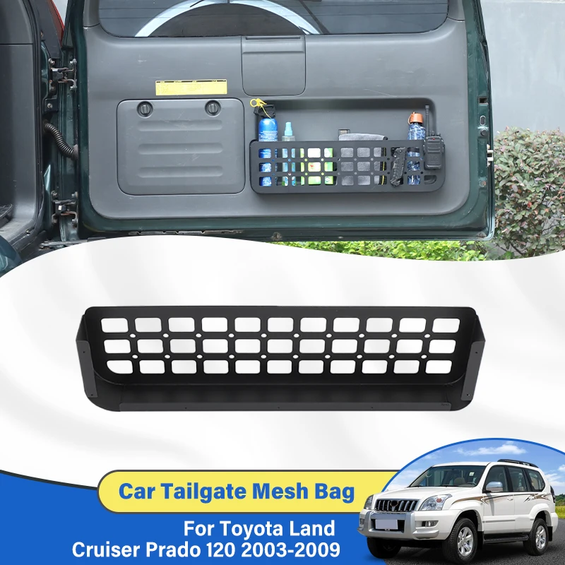 For Toyota Land Cruiser Prado 120 2003-2009 Aluminum Alloy Car Tailgate Mesh Bag Storage Baffle Trunk Hanging Storage Basket
For Toyota Land Cruiser Prado 120 2003-2009 Aluminum Alloy Car Tailgate Mesh Bag Storage Baffle Trunk Hanging Storage Basket