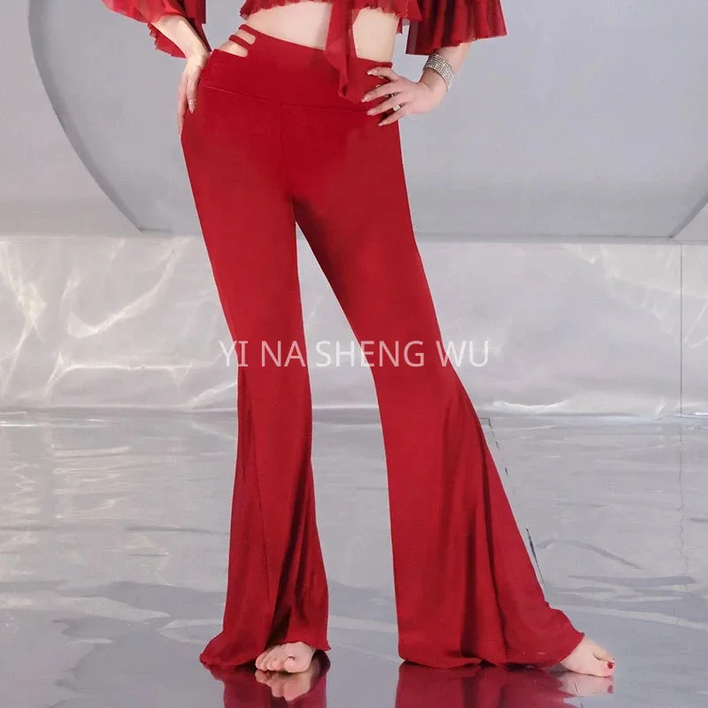 Women's High Slit Slim Fit Modal Flare Pants for Belly Dance Oriental Performance Practice Trousers for Beginners
Women's High Slit Slim Fit Modal Flare Pants for Belly Dance Oriental Performance Practice Trousers for Beginners