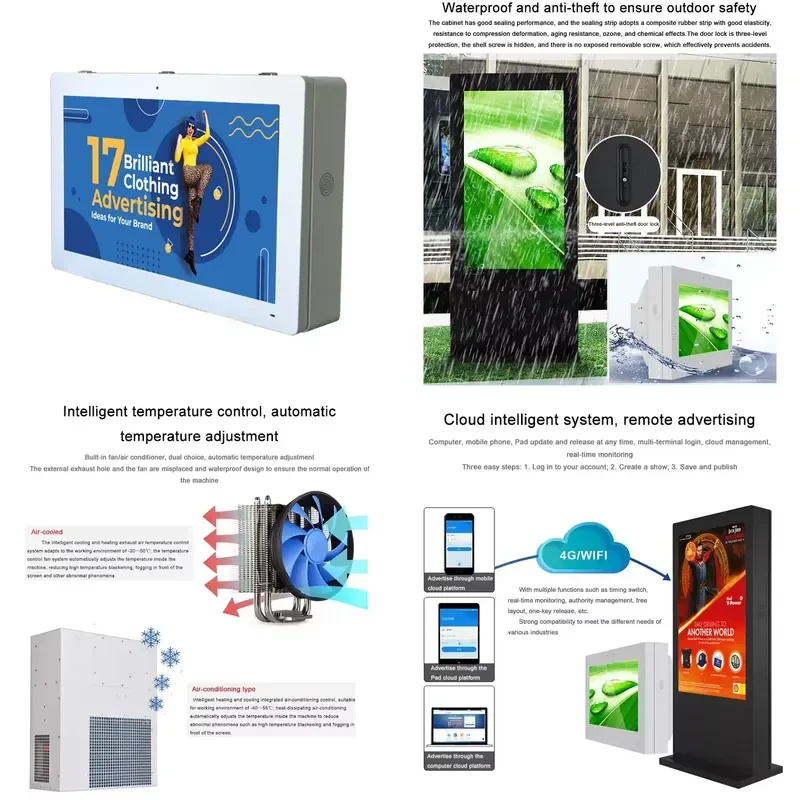 High Brightness 2000 Nits Ip65 4K Digital Touch Screen Lcd Outdoor Display Android Kiosk
High Brightness 2000 Nits Ip65 4K Digital Touch Screen Lcd Outdoor Display Android Kiosk
