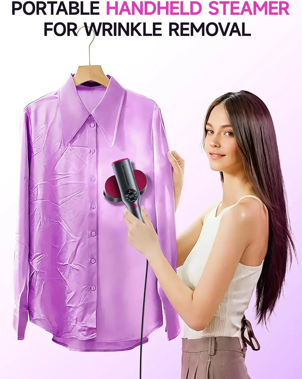 2-in-1 Steamer & Iron for Clothes,15s Fast Heat-up 1200W Portable Handheld Garment Steamer,Travel Size with Large Ceramic Heat
2-in-1 Steamer & Iron for Clothes,15s Fast Heat-up 1200W Portable Handheld Garment Steamer,Travel Size with Large Ceramic Heat