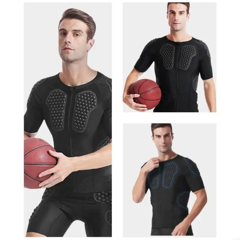 242F Mens Padded Shock Rash Guard Compression Padded Shirt Sport Soccer Basketball
242F Mens Padded Shock Rash Guard Compression Padded Shirt Sport Soccer Basketball