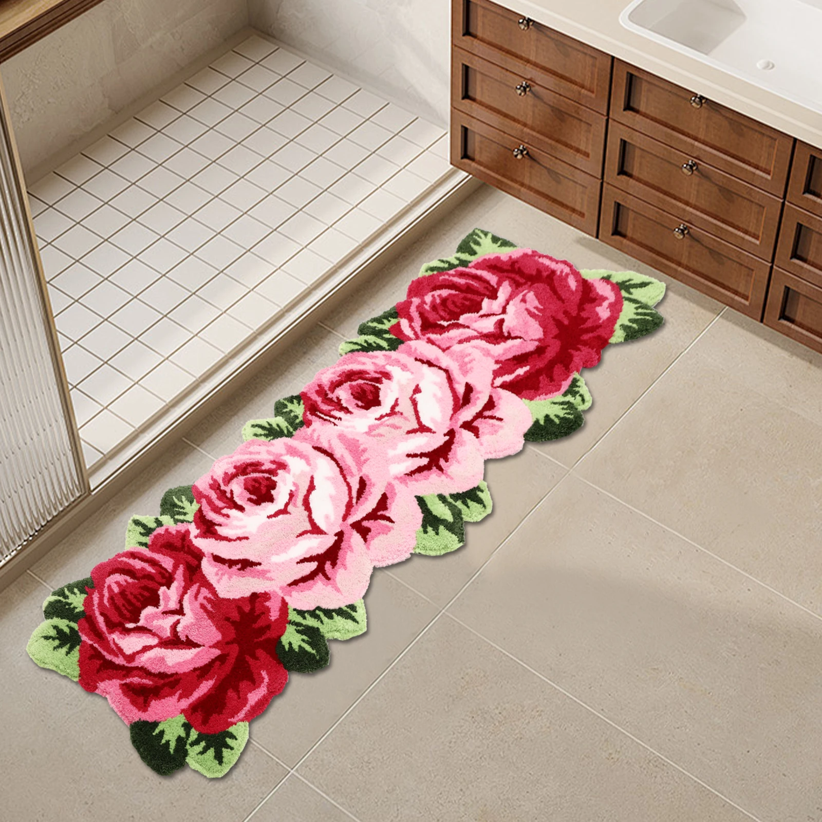Romantic Pink Flower Rug Mat, Soft Polyester Carpet with Non-Slip Backing, Ideal Gift for Housewarming Valentine's Day
Romantic Pink Flower Rug Mat, Soft Polyester Carpet with Non-Slip Backing, Ideal Gift for Housewarming Valentine's Day