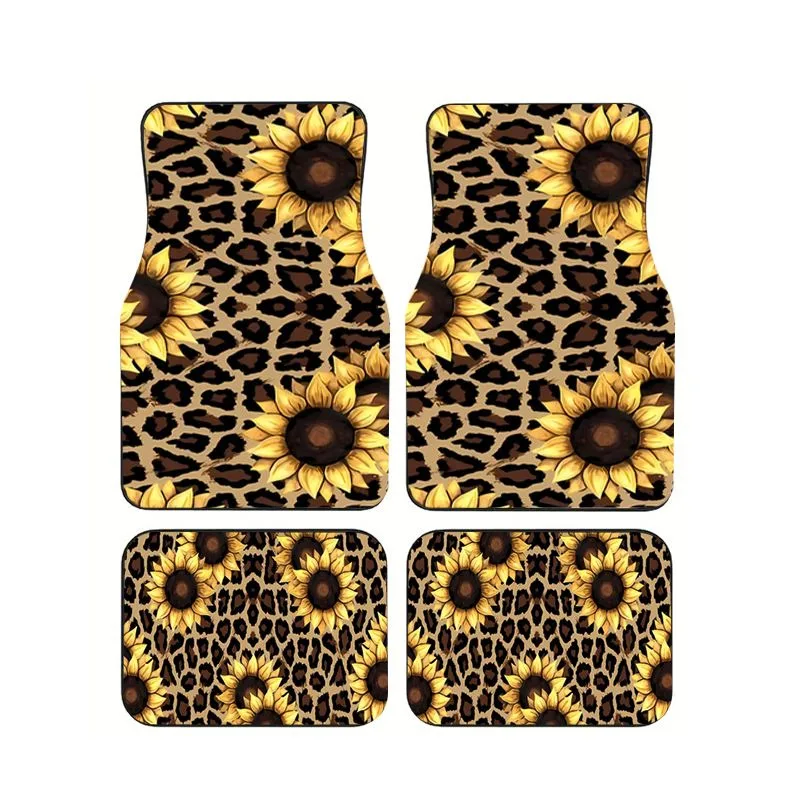 4Pcs Leopard Print Sunflower Car Floor Mats Universal Non-slip Waterproof Floor Mats for Car SUV Truck Interior Decor
4Pcs Leopard Print Sunflower Car Floor Mats Universal Non-slip Waterproof Floor Mats for Car SUV Truck Interior Decor