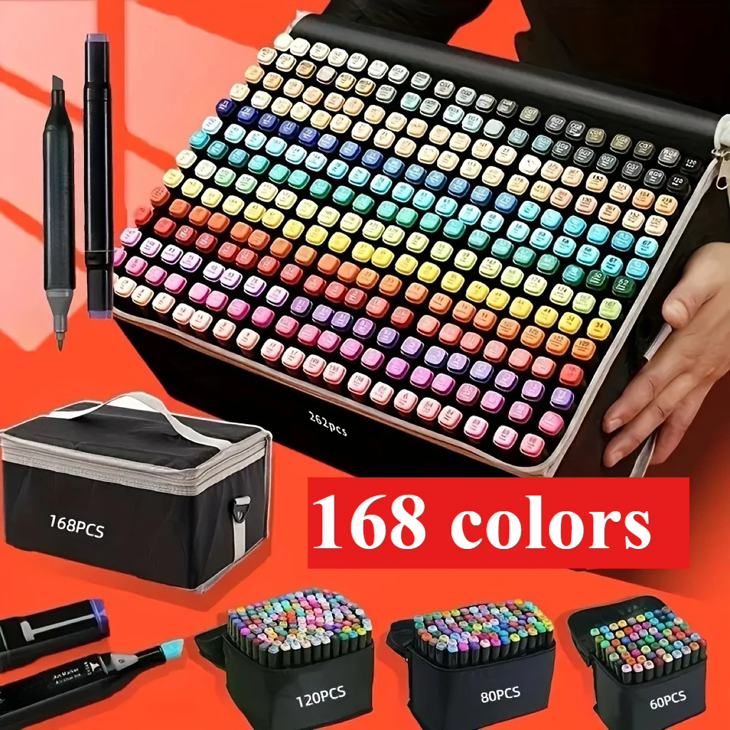 Художественные маркеры 60/120/168 цветов — двойной наконечник для взрослых, рисования/раскрашивания, подарочный набор для художников/дизайнеров, художественные маркеры
Художественные маркеры 60/120/168 цветов — двойной наконечник для взрослых, рисования/раскрашивания, подарочный набор для художников/дизайнеров, художественные маркеры