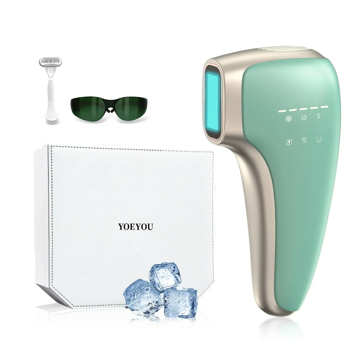 Painless IPL Laser Hair Removal for Women & Men, 39°F Sapphire Cooling, At-Home Device for Face, Legs, Bikini, Armpits, Whole Bo
Painless IPL Laser Hair Removal for Women & Men, 39°F Sapphire Cooling, At-Home Device for Face, Legs, Bikini, Armpits, Whole Bo