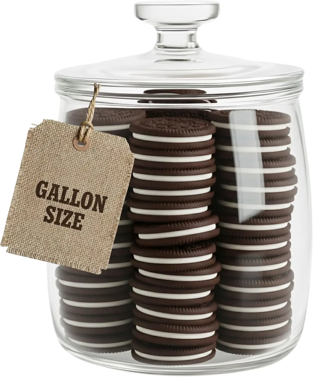 Large Glass Cookie Jar with Airtight Lid - 1 Gallon Storage Container for Candy, Flour, Sugar, Pet Food & Dog Treat Canister
Large Glass Cookie Jar with Airtight Lid - 1 Gallon Storage Container for Candy, Flour, Sugar, Pet Food & Dog Treat Canister