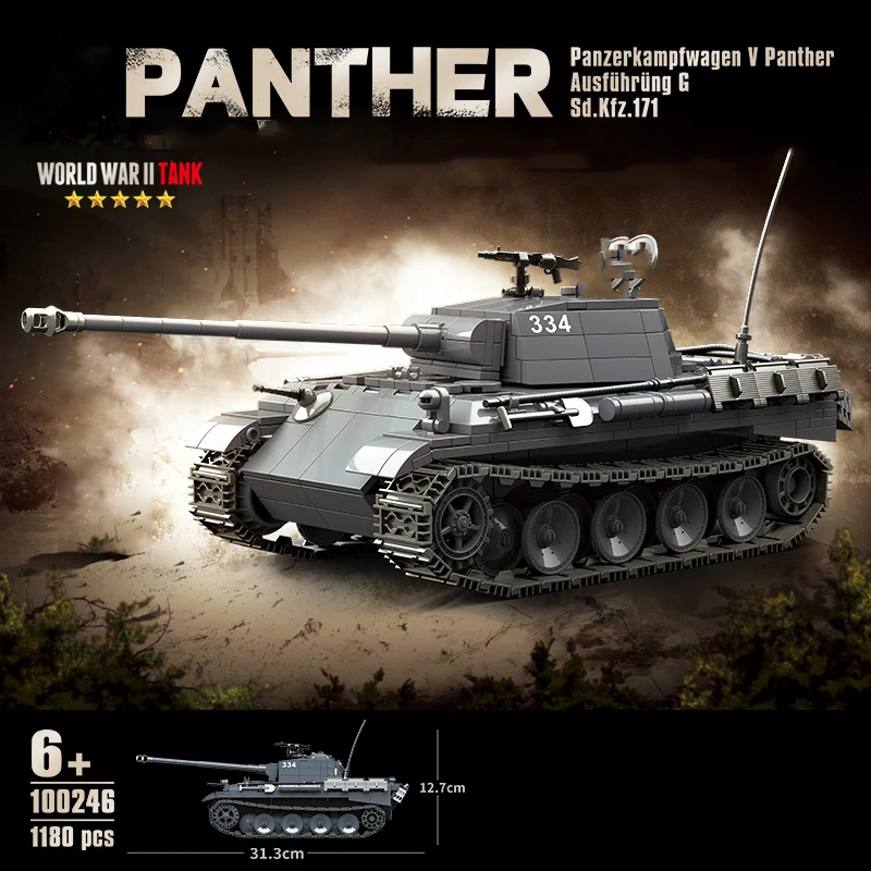 Военная Модель Panzerkampfwagen V Panther Ausfuehrung танка времен Второй мировой войны, фигурка немецкой армии, кирпичная игрушка
Военная Модель Panzerkampfwagen V Panther Ausfuehrung танка времен Второй мировой войны, фигурка немецкой армии, кирпичная игрушка