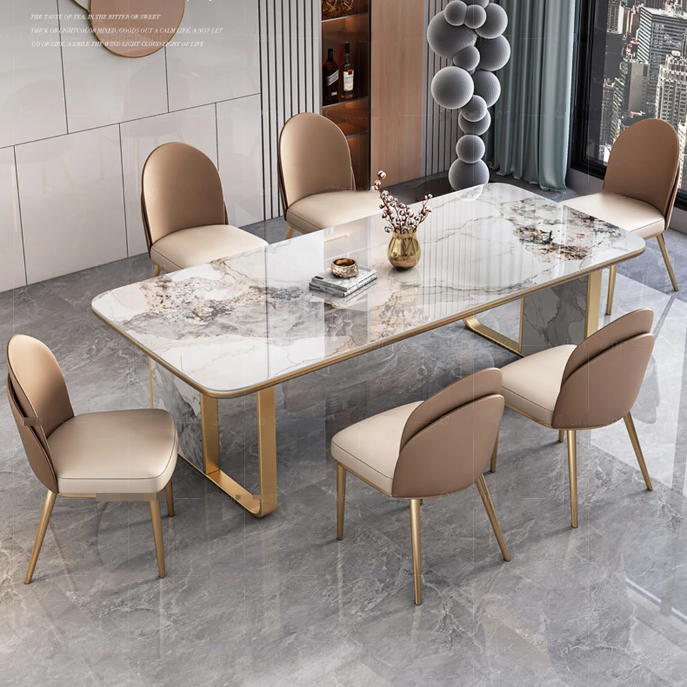 Luxury Stone Slab Dining Table Brushed Gold Dining Room Table Stainless Steel Metal Base Dining Table
Luxury Stone Slab Dining Table Brushed Gold Dining Room Table Stainless Steel Metal Base Dining Table