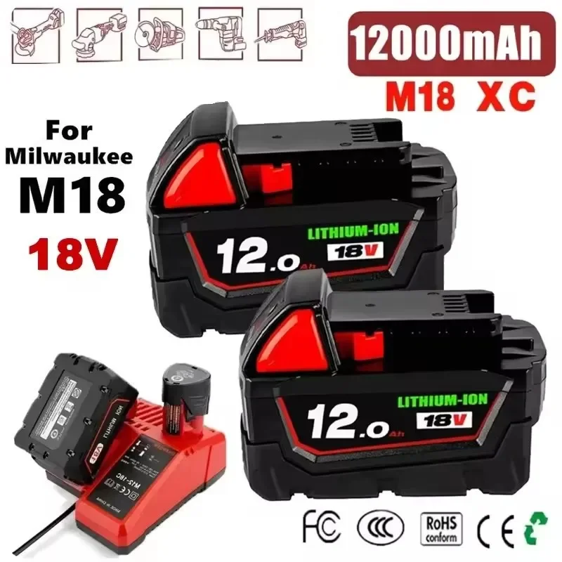 18V 12.0Ah for Milwaukee M18 48-11-1815 2604-22 2604-20 battery
18V 12.0Ah for Milwaukee M18 48-11-1815 2604-22 2604-20 battery