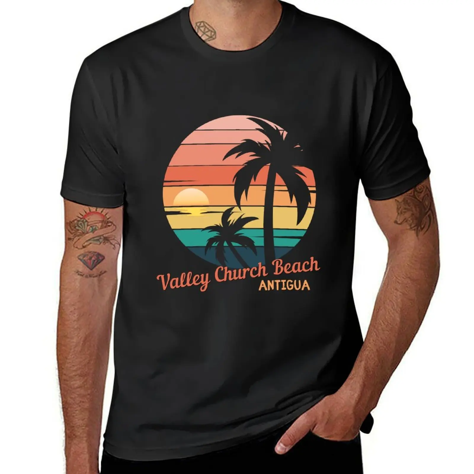 Valley Church Beach, Antigua, Blissful Beach, Tropical Vintage Sunset, Beach Lifestyle T-Shirt quick-drying men workout shirt
Valley Church Beach, Antigua, Blissful Beach, Tropical Vintage Sunset, Beach Lifestyle T-Shirt quick-drying men workout shirt