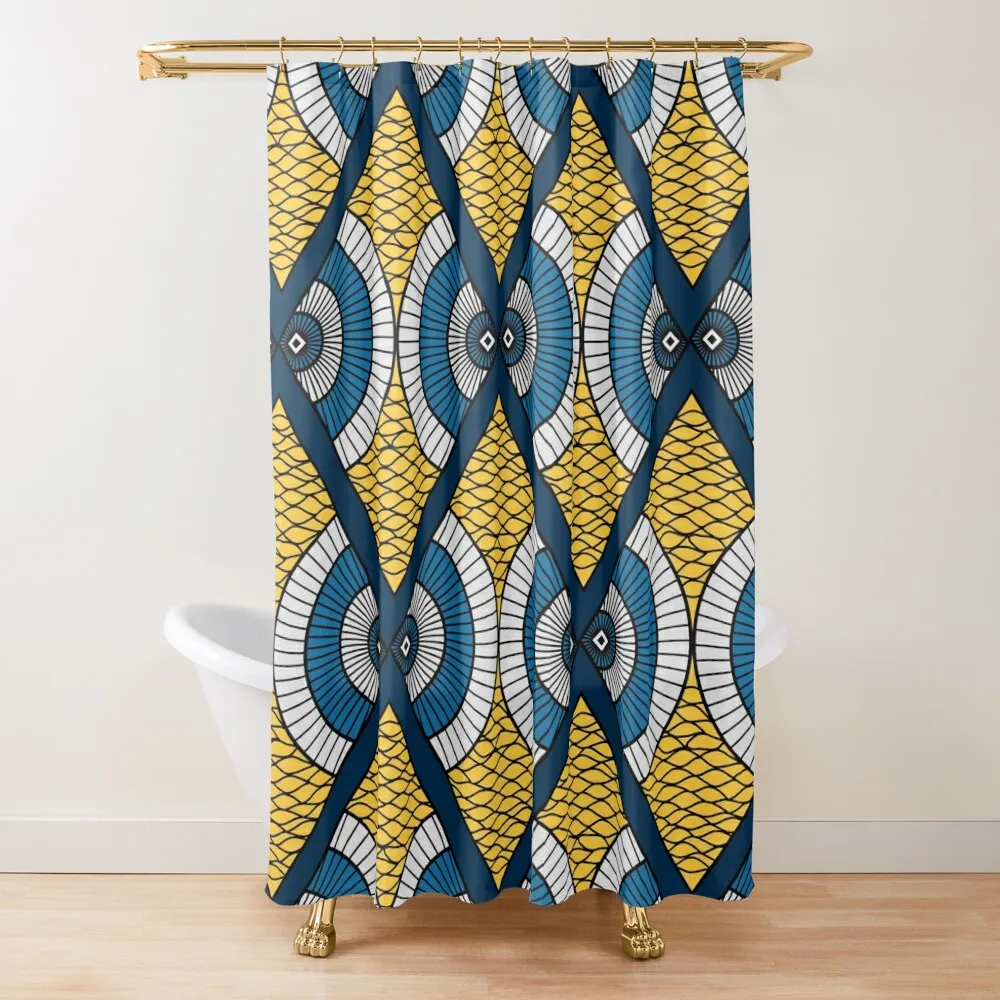 African pattern in geometric style blue and yellow Shower Curtain Shower Waterproof Anime Bathroom Curtain
African pattern in geometric style blue and yellow Shower Curtain Shower Waterproof Anime Bathroom Curtain