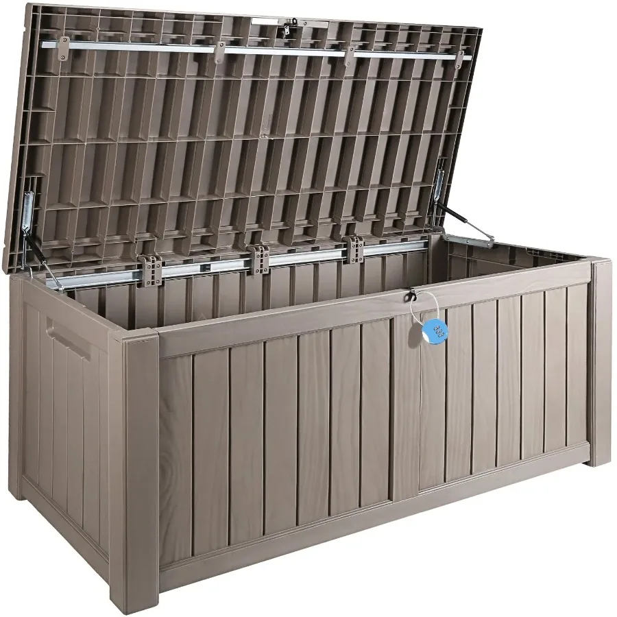 Deck Box 120 Gallon 56.3 x 26.6 x 23.8 Outdoor Storage Box Waterproof PP Deckbox with Aluminum Alloy Padlock for Patio Furnitu
Deck Box 120 Gallon 56.3 x 26.6 x 23.8 Outdoor Storage Box Waterproof PP Deckbox with Aluminum Alloy Padlock for Patio Furnitu