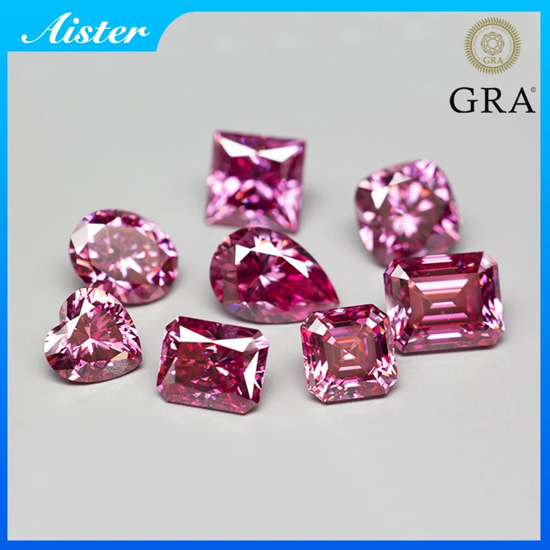 Pink Moissanite Stones with GRA Certificate 0.5-5.0ct Round/Pear/Oval/Emerald/Heart/Cushion/Princess/Asscher/Radiant Cut
Pink Moissanite Stones with GRA Certificate 0.5-5.0ct Round/Pear/Oval/Emerald/Heart/Cushion/Princess/Asscher/Radiant Cut