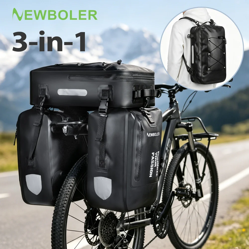 NEWBOLER 3 IN 1 Mutifunctional Bike Rear Bag Waterproof Bike Shoulder Bag Bike Saddlebag Cargo Rack Pannier Bicycle Accessories
NEWBOLER 3 IN 1 Mutifunctional Bike Rear Bag Waterproof Bike Shoulder Bag Bike Saddlebag Cargo Rack Pannier Bicycle Accessories