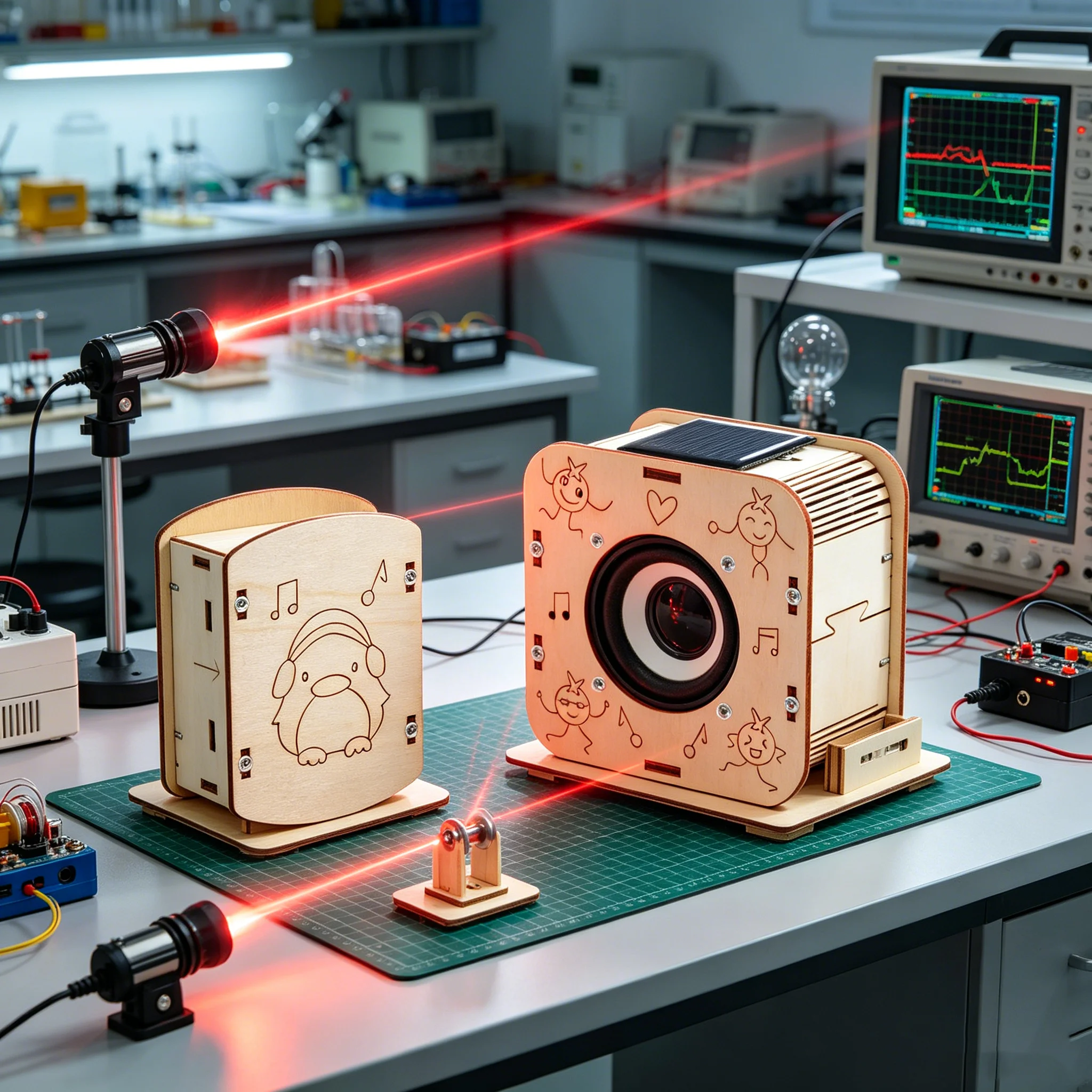 Tech DIY Laser Audio Transmission Device Speaker Science Experiment Creative Smart Model Educational Teaching Aid
Tech DIY Laser Audio Transmission Device Speaker Science Experiment Creative Smart Model Educational Teaching Aid