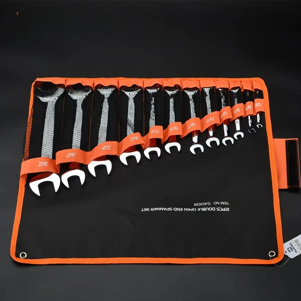 Hand Tools Chrome Vanadium 12pcs Double Open-end Ratchet Spanner Set for Auto Repairing
Hand Tools Chrome Vanadium 12pcs Double Open-end Ratchet Spanner Set for Auto Repairing