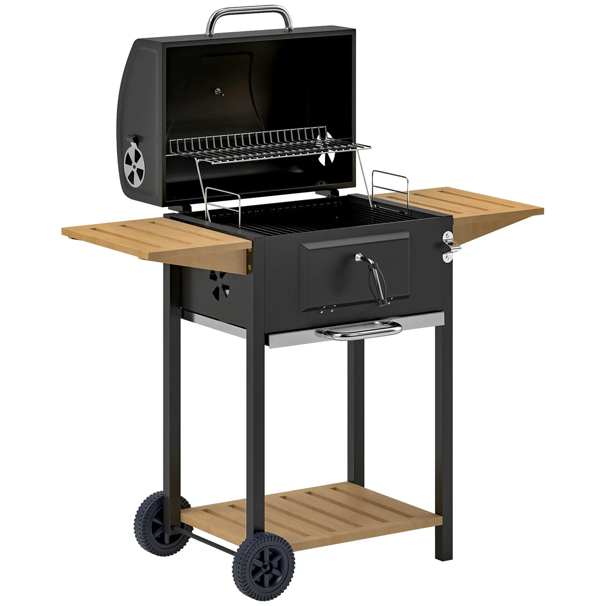 For Outsunny Charcoal BBQ Grill with 245 sq.in. Cooking Area, Outdoor Barbecue Grill with Adjustable Charcoal Pan, 3 Shelves, Th
For Outsunny Charcoal BBQ Grill with 245 sq.in. Cooking Area, Outdoor Barbecue Grill with Adjustable Charcoal Pan, 3 Shelves, Th
