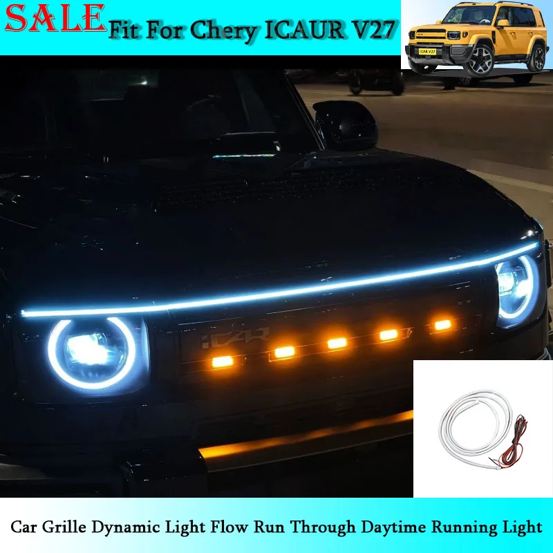 Fit for Chery ICAR V27 2026 Car Grille Dynamic Light Flow Run Through Daytime Running Light Car Exterior Modification Parts
Fit for Chery ICAR V27 2026 Car Grille Dynamic Light Flow Run Through Daytime Running Light Car Exterior Modification Parts