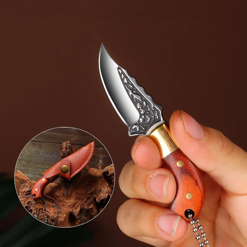 Mini Wooden Handle, Small Fixed Blade Knife for Easy Carrying, Outdoor Travel Camping Tools, Handicrafts, Holiday Gifts
Mini Wooden Handle, Small Fixed Blade Knife for Easy Carrying, Outdoor Travel Camping Tools, Handicrafts, Holiday Gifts