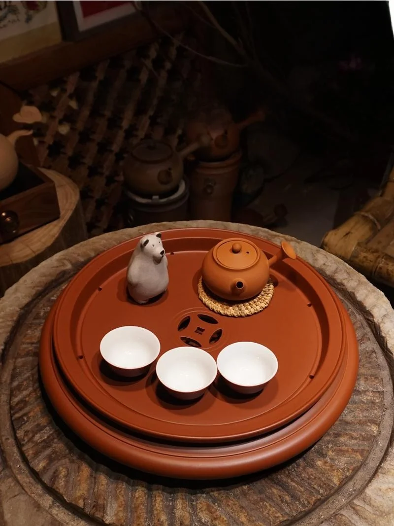 Traditional Chaozhou Handmade Zhu Clay Tea Tray Outdoor round Water Storage Gongfu Tea Set Chinese Sle Circular Tea Plate
Traditional Chaozhou Handmade Zhu Clay Tea Tray Outdoor round Water Storage Gongfu Tea Set Chinese Sle Circular Tea Plate